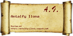 Antalfy Ilona névjegykártya